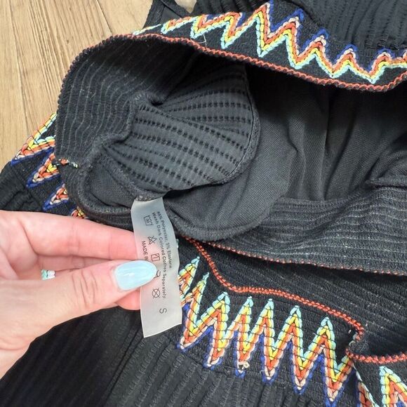 black one textured bikini high waisted size small - Picture 4 of 4